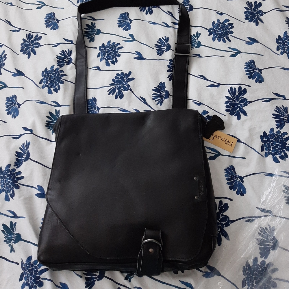Baccini XL sac en bandoulière cuir Italy